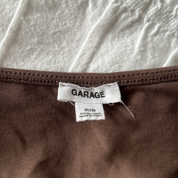 Garage brown square neck Tee - Picture 2 of 2